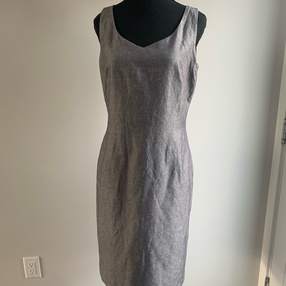 VINTAGE linen/cotton dress with lining, gently used.